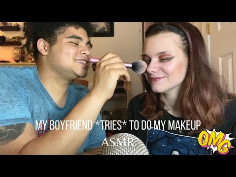 ASMR | My Boyfriend Does My Makeup! 💄 *very chaotic lol*