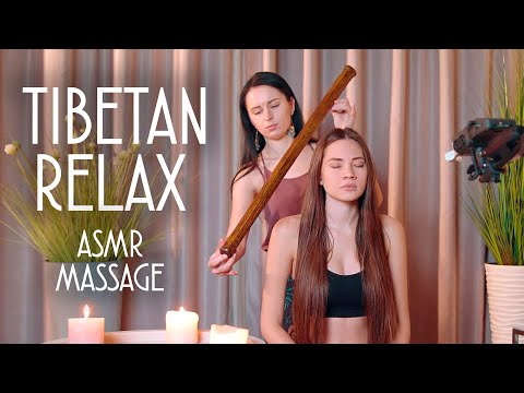 ASMR | MASSAGE | Asmr tibetan singing bowl massage. Meditation for insomnia (neck, back)