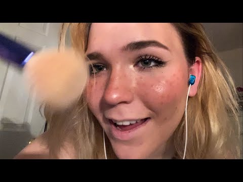 ASMR Touching & Inspecting Your Face (brushing, mapping triggers)