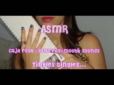ASMR español Caja rosa/ susurros/ mouth sounds/ tingles