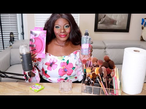 Cleaning Makeup Brushes | Brush Cleanser & Mat Tool ASMR Chewing Gum