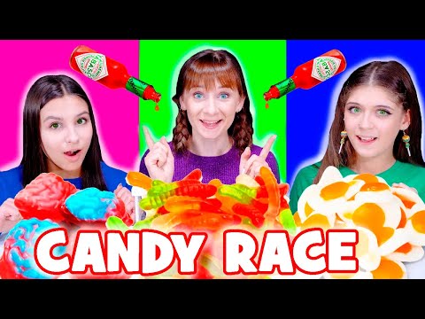 ASMR Eating Sounds Candy Race, Drink, Gummy 푸드 챌린지