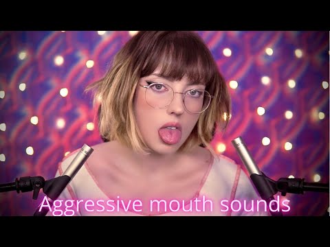 ASMR aggressive mouth sounds, scratching & delay