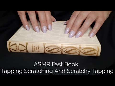 ASMR Fast Book Tapping,Scratching And Scratchy Tapping- No Talking