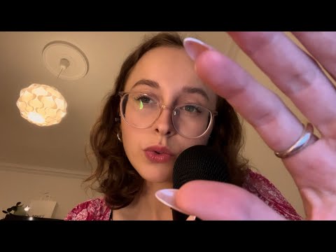 ASMR whispering YOUR names (clicky whispers and hand movements)
