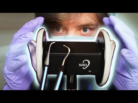 ASMR Deep Ear Cleaning / Picking 3Dio (whispering, gloves, scraping)