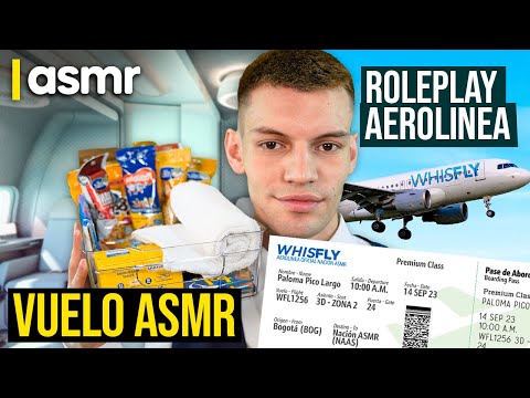 ASMR español roleplay para dormir auxiliar de vuelo