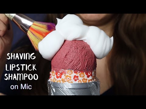 ASMR Shaving cream, Shampoo and Lipstick on Mic | Brain Massage (No Talking)