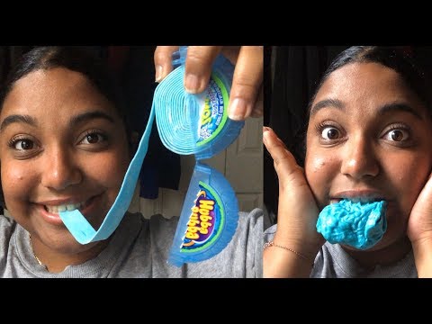 ASMR CHEWING 6 FEET OF GUM | EXTREME GUM CHEWING | HUBBA BUBBA
