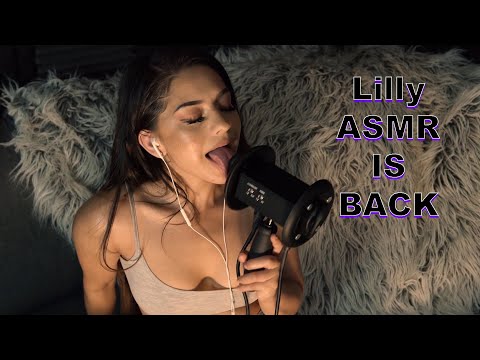 LILLY ASMR IS BACK WITH LOTS OF LICKS - ASMR FOR SLEEP - EARLICKING ASMR - 3DIO Freespace II