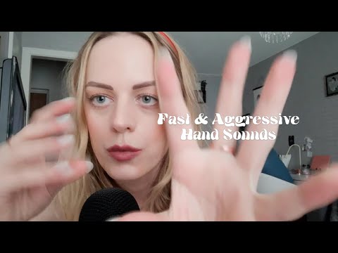 ASMR | Fast & Aggressive Hand Sounds & Movements | Finger Fluttering, Nail Tapping, Pay Attention +