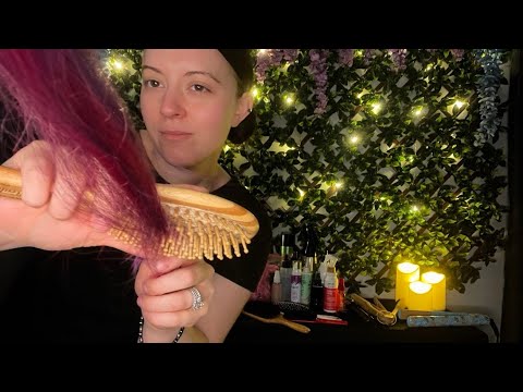 ASMR Trying Different Hair Brushes & Products on Your Hair (real hair sounds)