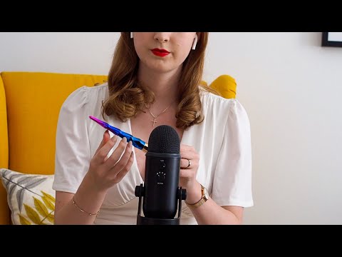 ASMR Tapping on Brush (Delicate Tingles / with long nails)