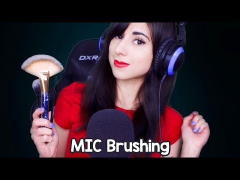 ASMR Brushing and Scratching on the Mic with Makeup Brushes  for 30 minutes - No Talking - Relaxing