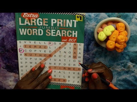 LARGE WORD SEARCH ASMR MARSHMALLOW / CHEWY CUBES