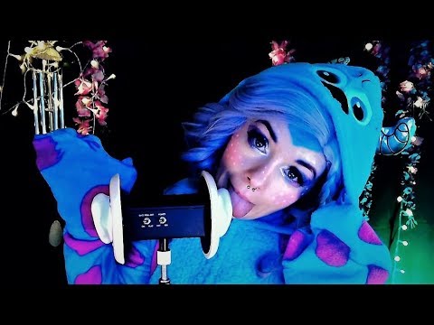ASMR Monster Ear Licking, mouth sounds, sniffing trying to figure out what you are. Part 1