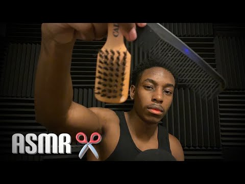 [ASMR] barbershop sound assortment// tapping/ haircut sounds