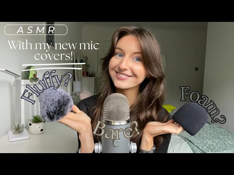 ASMR Testing out my new mic covers!🫧 (mic scratching, mic brushing and close whispers)