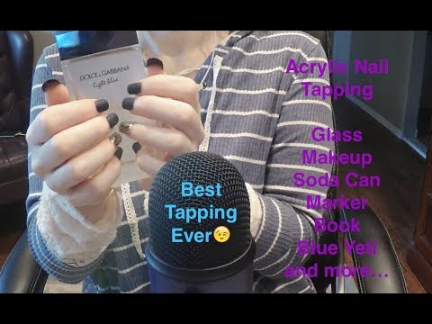 ASMR Best Tapping Video Ever with Acrylic Nails.  No talking.