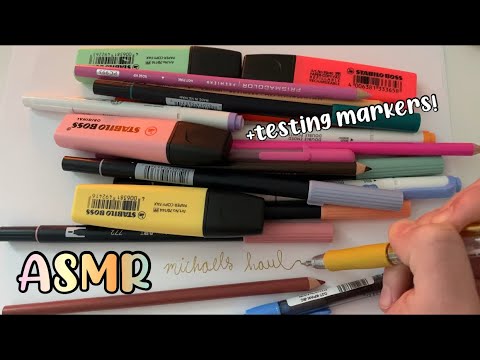 ASMR trying new art markers, pencils, and pens haul!!!✨💖✨