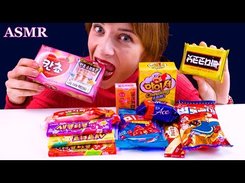 ASMR TRYING KOREAN SNACKS Chocolate, Cookies, Candy 한국 과자 리얼사운드 먹방 LiLiBu ASMR