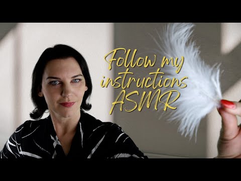 Follow my instructions ASMR (softly spoken, relaxation, lights, feathers)