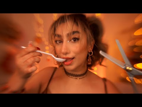 ASMR • Sweet Gingerbread Eats Your Anxiety 🍪 (scoop, cutting, spoon nibbling, spit cleansing)