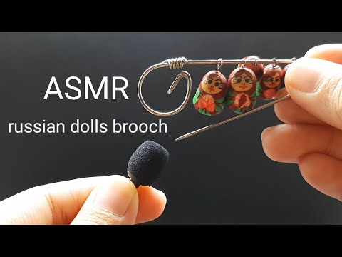 Scratching Microphone by Russian Dolls Brooch - Matroska Brooch - ASMR I Satisfying Video