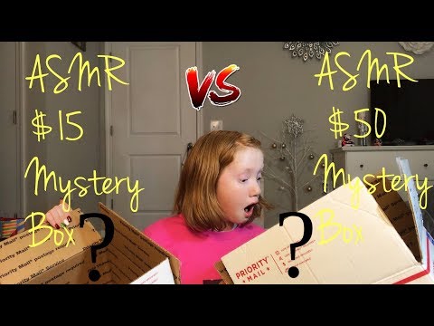ASMR ~ $15 vs $50 MYSTERY BOX  ( omg )