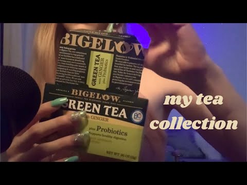 my tea collection asmr calming and tingly for sleep