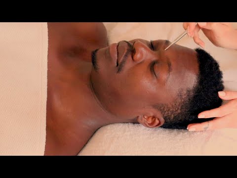 ASMR relaxing facial reflexology and upper body massage on a real life angel.. 🪽 (whisper)