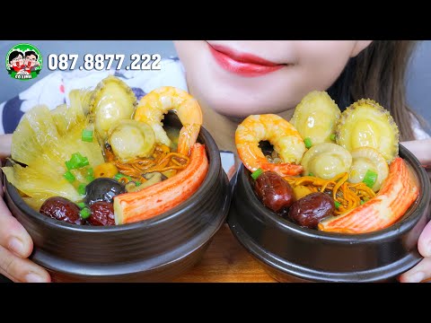 ASMR SHARK’S FIN SEAFOOD SOUP , ABALONE ENERGY SOUP , EATING SOUNDS | LINH-ASMR