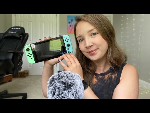 ASMR| Nintendo Switch show n tell! (whispered, tapping, scratching, mouth sounds)