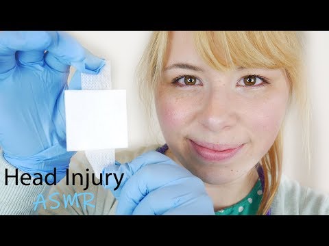 ASMR Head Injury Roleplay (Dressing Change, Wound Cleaning)