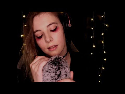 ASMR | positive affirmations, gentle fluffy mic sounds and face touching - blue yeti