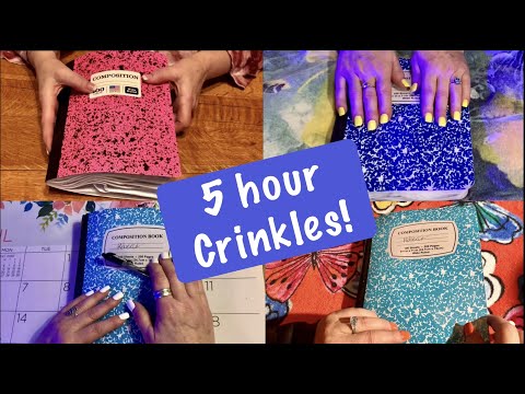ASMR ~ 5 Hour CrinkleNotebook Mashup! (No talking) Compilation/remix of all Crinkle notebook videos!