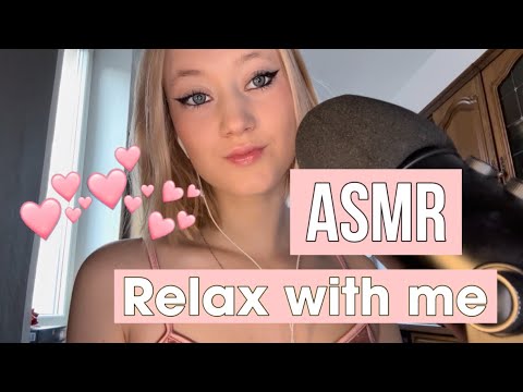 ASMR | Relax with me [Whisper Ramble, Hand Movements] 💕