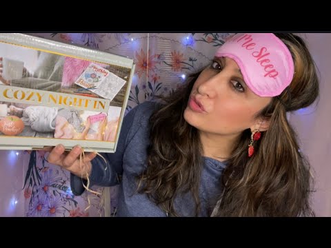 Cozy Nights ASMR Unboxing with Tingly Gum Chewing & Snapping/Page Turning/   Tapping/Hand Movements