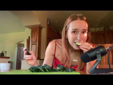 Asmr- cutting up a cucumber