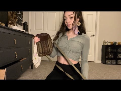 ASMR What’s in my Bag w/ whispering and tapping (Glock 26, Wallet, and Chapstick)