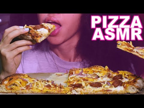 LONG ASMR Eating Pizza for One Hour (Crunchy Eating Sounds Loop) | Nomnomsammiegirl