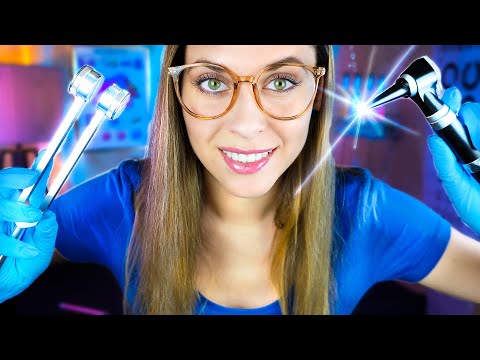ASMR Unclogging your Ears, otoscope, Ear Exam & Cleaning, tuning fork, Roleplay for SLEEP