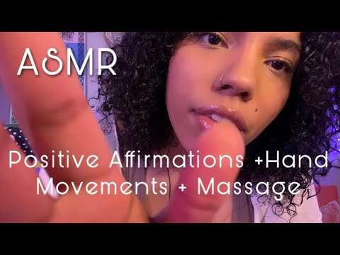 Asmr~ Positive Affirmations +Hand Movements+ Hand Massage+ Spray