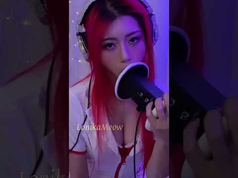 Do u miss my Red Hair?❤️ 3DIO Mouth Sounds, Ear Eating 舔耳 口腔聲Whisper Triggers #shorts #ASMR #廣東話ASMR