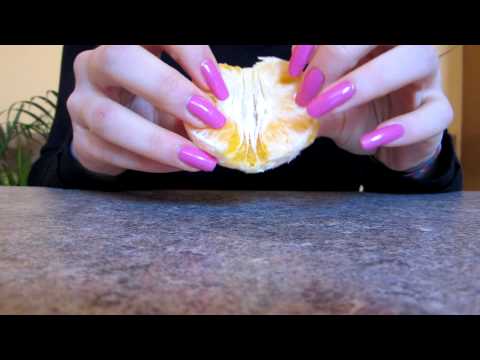 a little of ASMR: peeling an orange with my nails