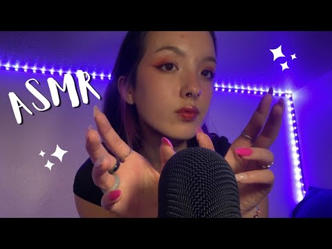 ASMR hand sounds with rings and bracelets + mic scratching/tapping!