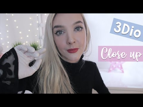 ASMR Gloves 🧤3Dio Ear Massage, Close up Mouth Sounds Ear to Ear