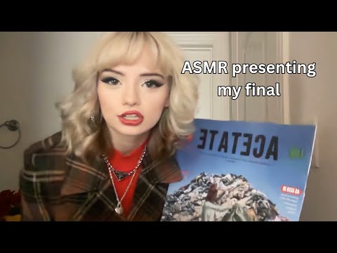 ASMR presenting you my final for class (long nails, jewelry, soft talking)