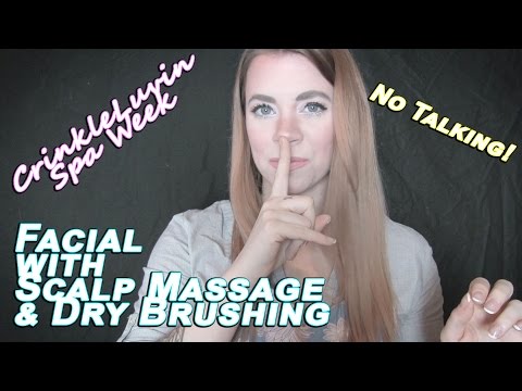 ASMR Facial Role Play - No Talking (after Intro)! CrinkleLuvin Spa Week - Day 7