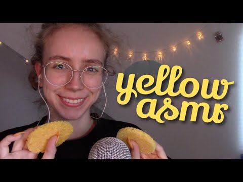 [ASMR] And it was all Yellow - color-coded triggers for sleep & relaxation 💛🧽 (tapping, crinkles, …)